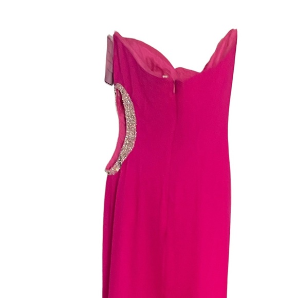 Jovani Fuschia Hi/Lo Dress - Picture 5 of 6